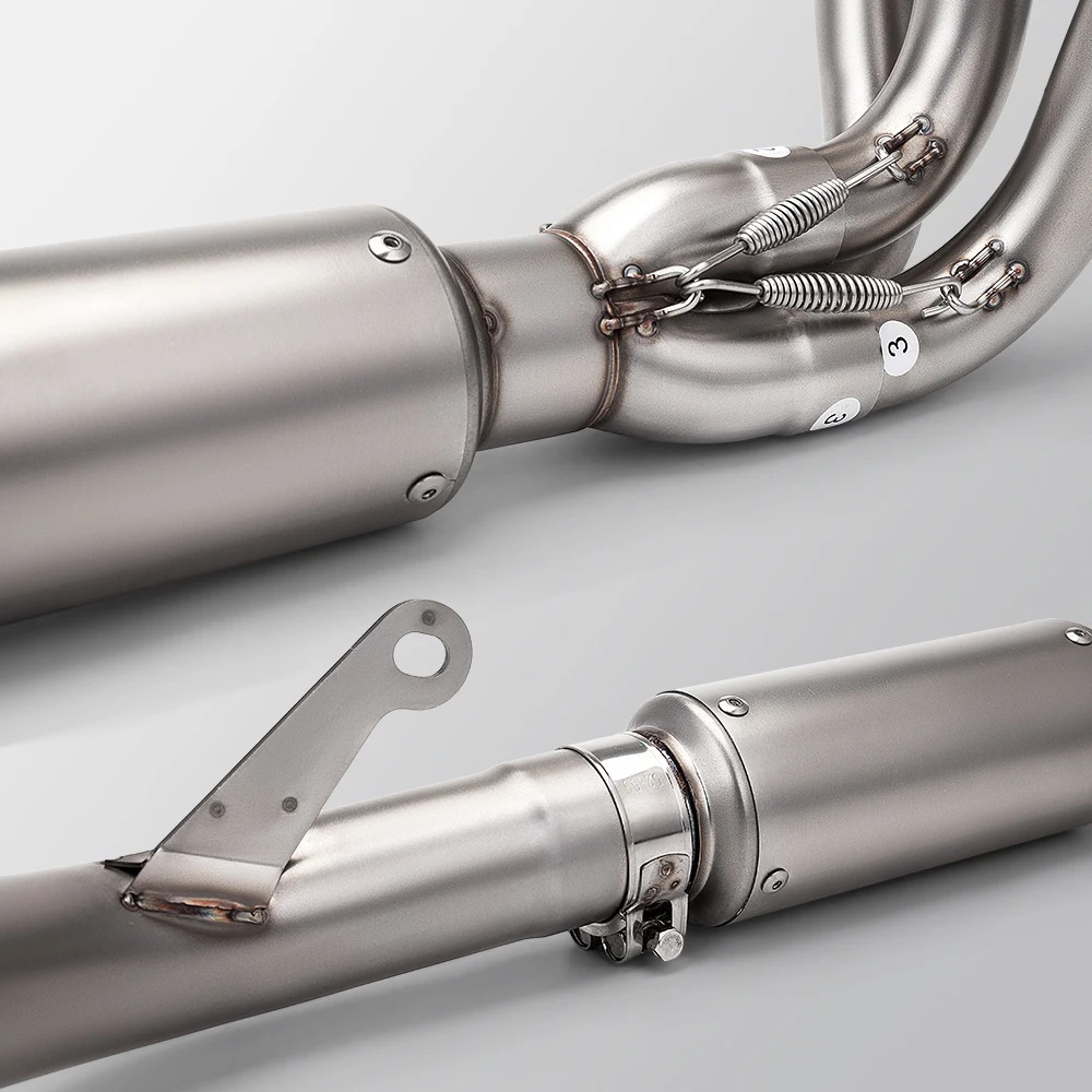 For CFMOTO 675SR 675R 675NK Modified Motorcycle Exhaust Muffler and Front Link Pipe New Condition for 675SRR Exhaust